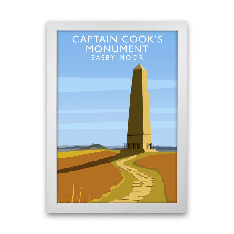 Captain Cooks Monument (Portrait) by Richard O'Neill White Grain