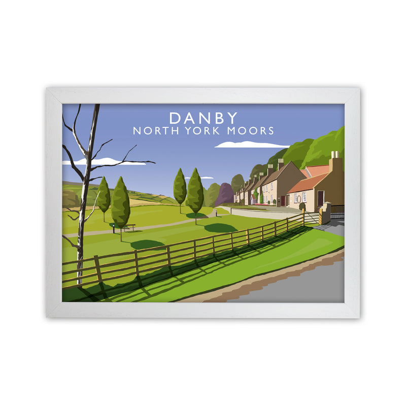 Danby (Landscape) by Richard O'Neill Yorkshire Art Print, Vintage Travel Poster White Grain