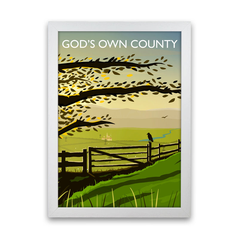 God's Own County Art Print by Richard O'Neill White Grain
