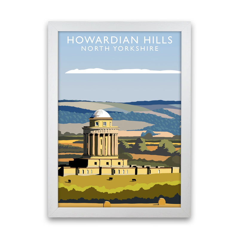 Howardian Hills (Portrait) by Richard O'Neill Yorkshire Art Print White Grain