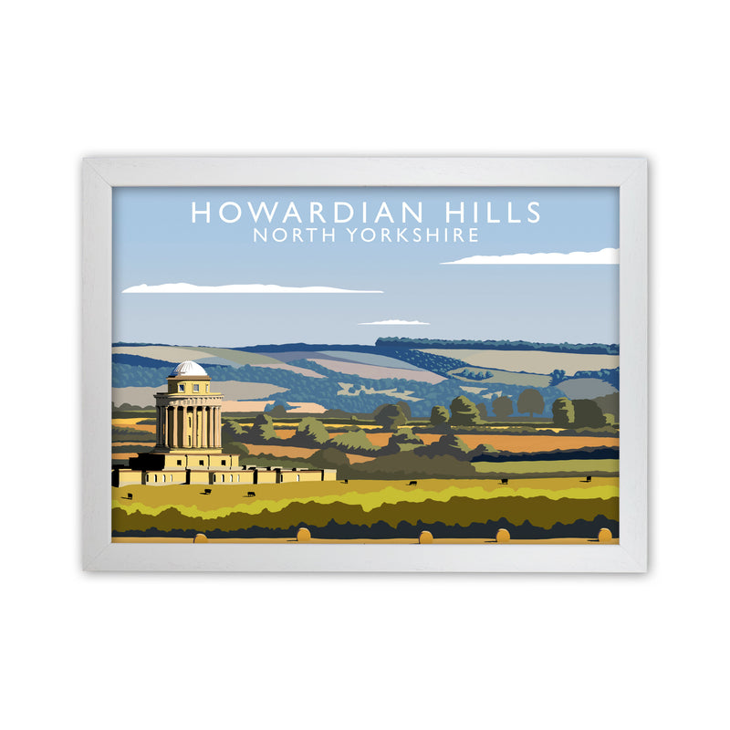 Howardian Hills (Landscape) by Richard O'Neill Yorkshire Art Print Poster White Grain