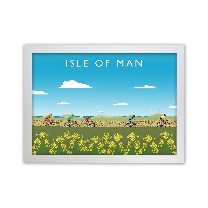 Isle Of Man Cycling (Landscape) by Richard O'Neill White Grain