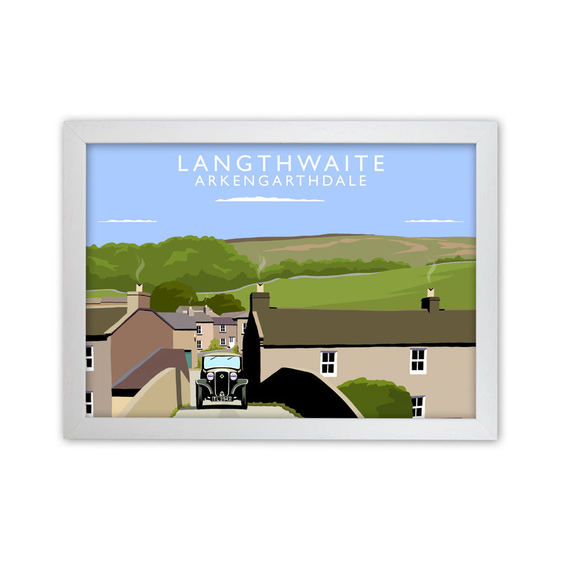 Langthwaite (Landscape) by Richard O'Neill Richard O'Neill Yorkshire Art Print White Grain