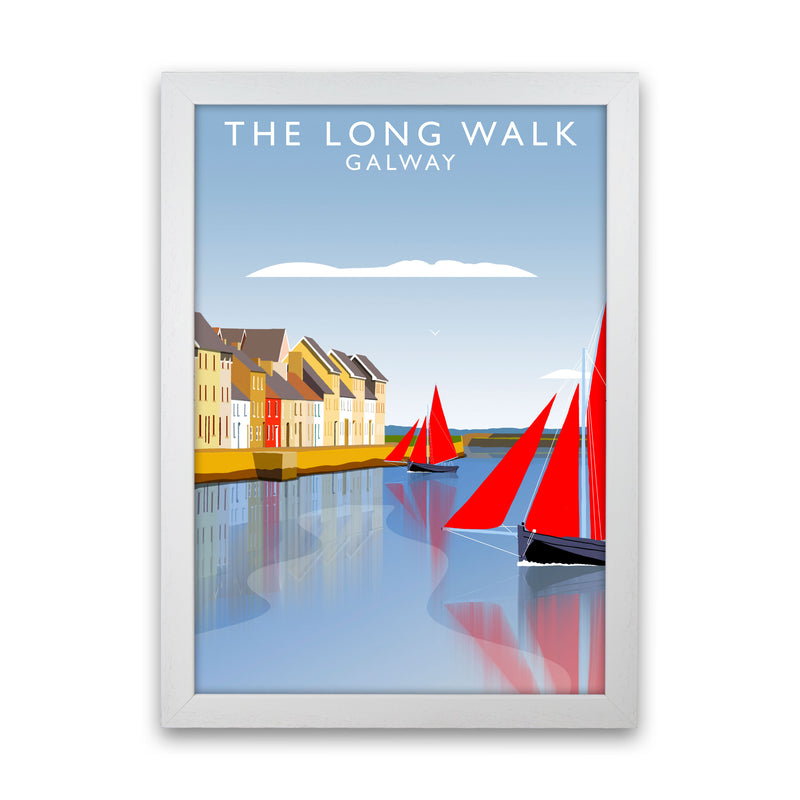 The Long Walk Galway Art Print by Richard O'Neill White Grain