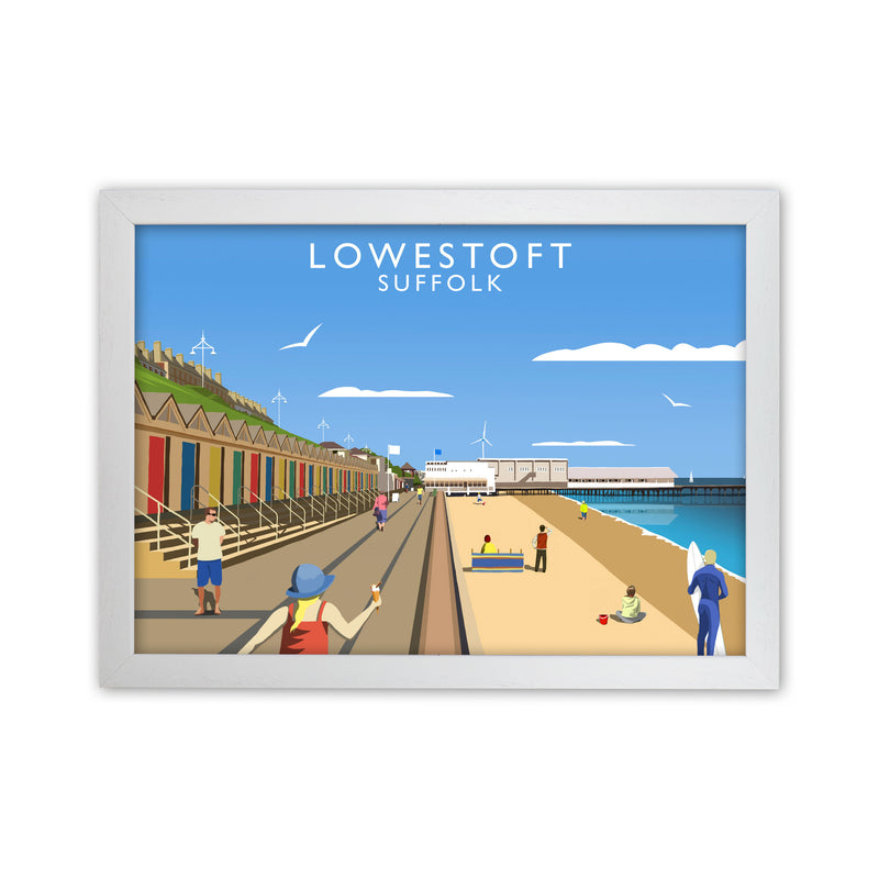 Lowestoft Suffolk Framed Digital Art Print by Richard O'Neill White Grain
