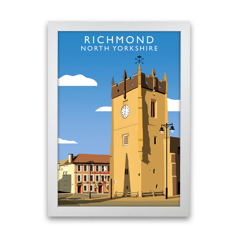 Richmond (Portrait) by Richard O'Neill Richard O'Neill Yorkshire Art Print White Grain