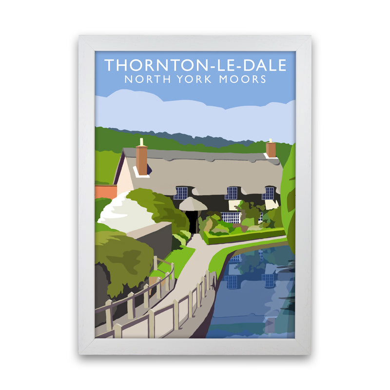 Thornton-Le-Dale (Portrait) by Richard O'Neill Yorkshire Art Print White Grain