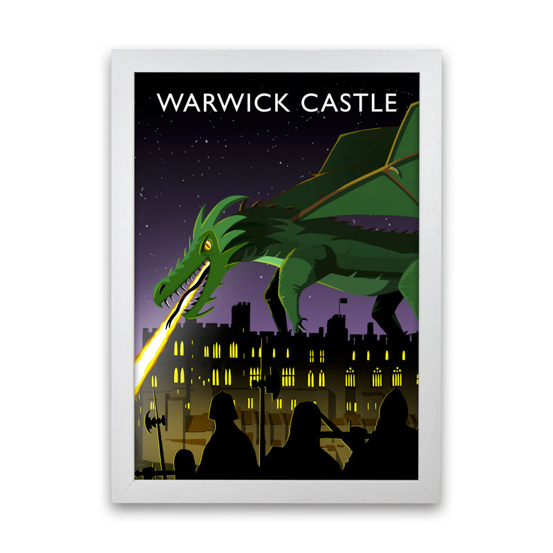 Warwick Castle With Dragon (Portrait) by Richard O'Neill White Grain