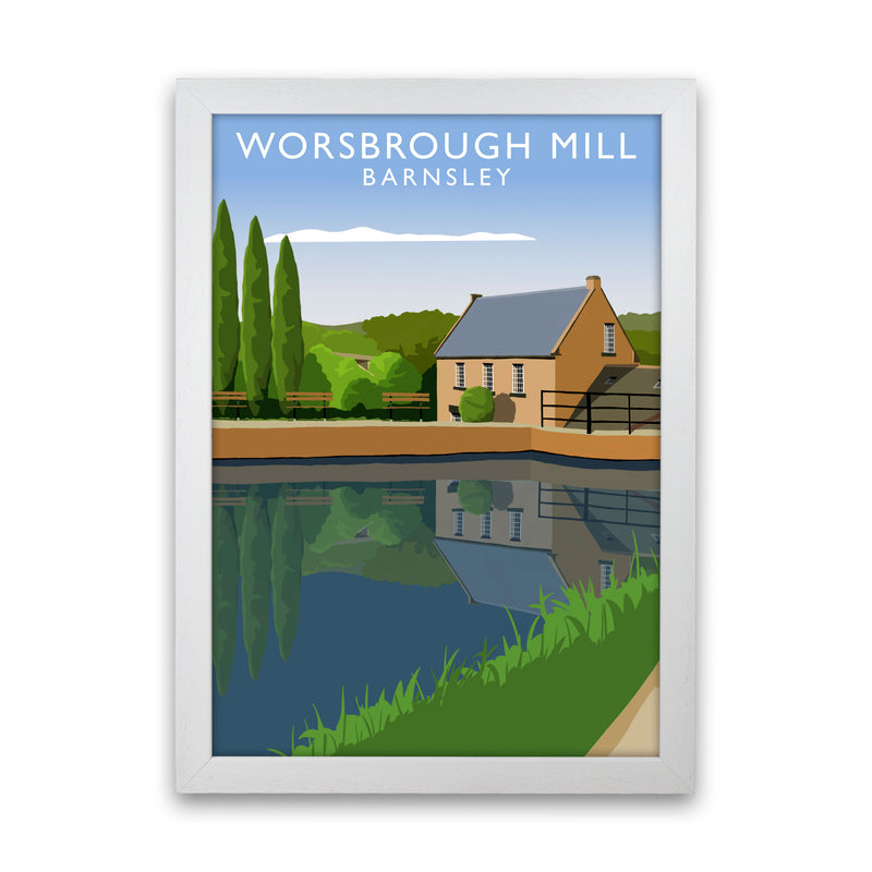 Worsbrough Mill (Portrait) by Richard O'Neill Yorkshire Art Print White Grain
