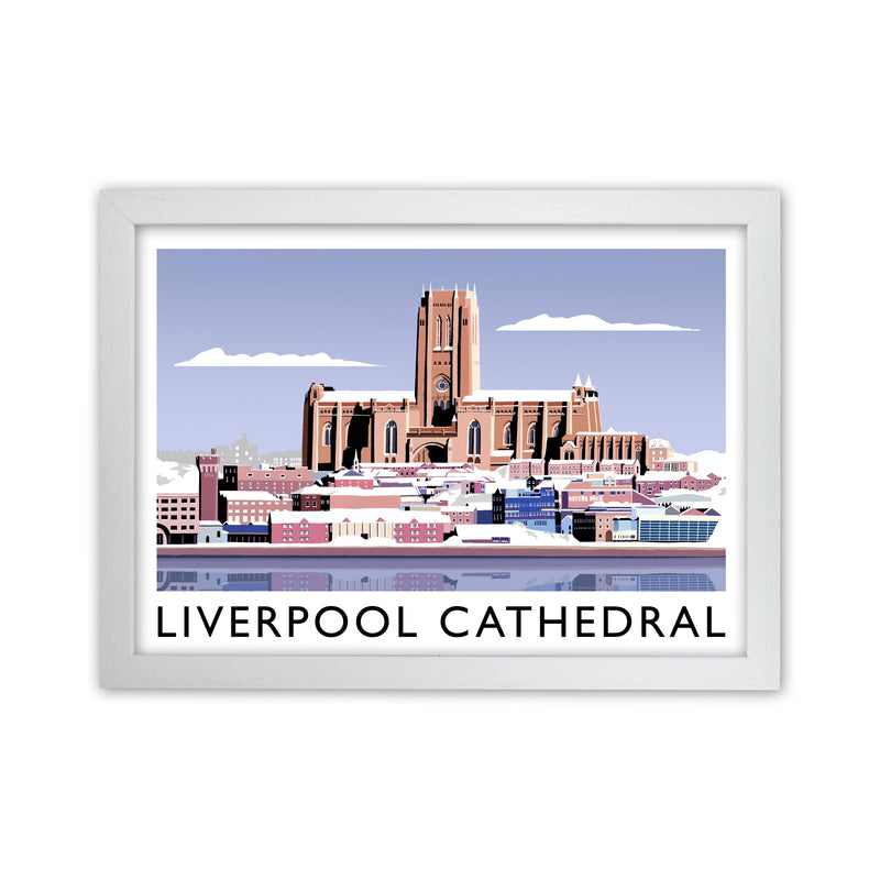 Liverpool Cathedral In Snow by Richard O'Neill White Grain
