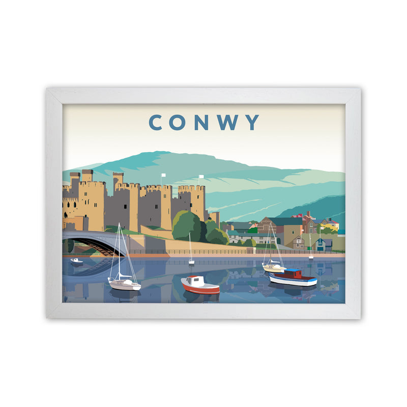 Conwy Art Print by Richard O'Neill White Grain