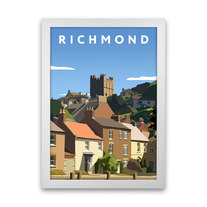 Richmond Travel Art Print by Richard O'Neill, Framed Wall Art White Grain