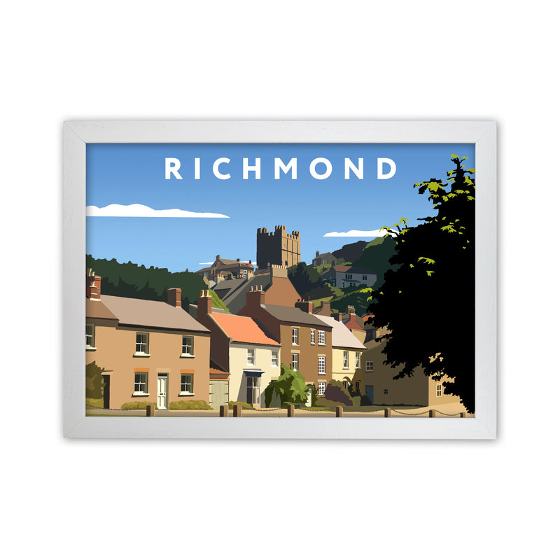 Richmond Travel Art Print by Richard O'Neill, Framed Wall Art White Grain