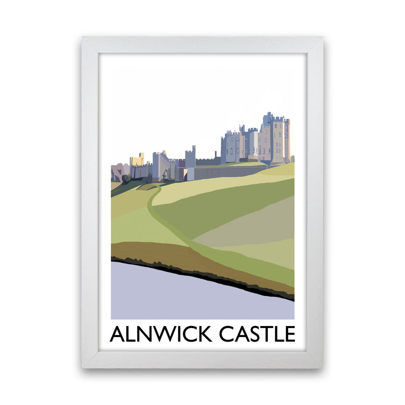 Alnwick Castle Portrait by Richard O'Neill White Grain