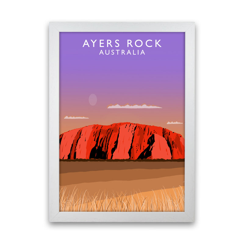 Ayers Rock Australia Art Print by Richard O'Neill White Grain