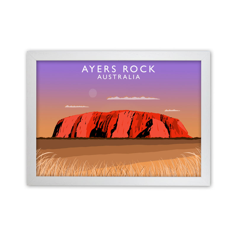 Ayers Rock by Richard O'Neill White Grain