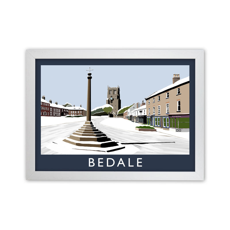 Bedale In Snow by Richard O'Neill White Grain