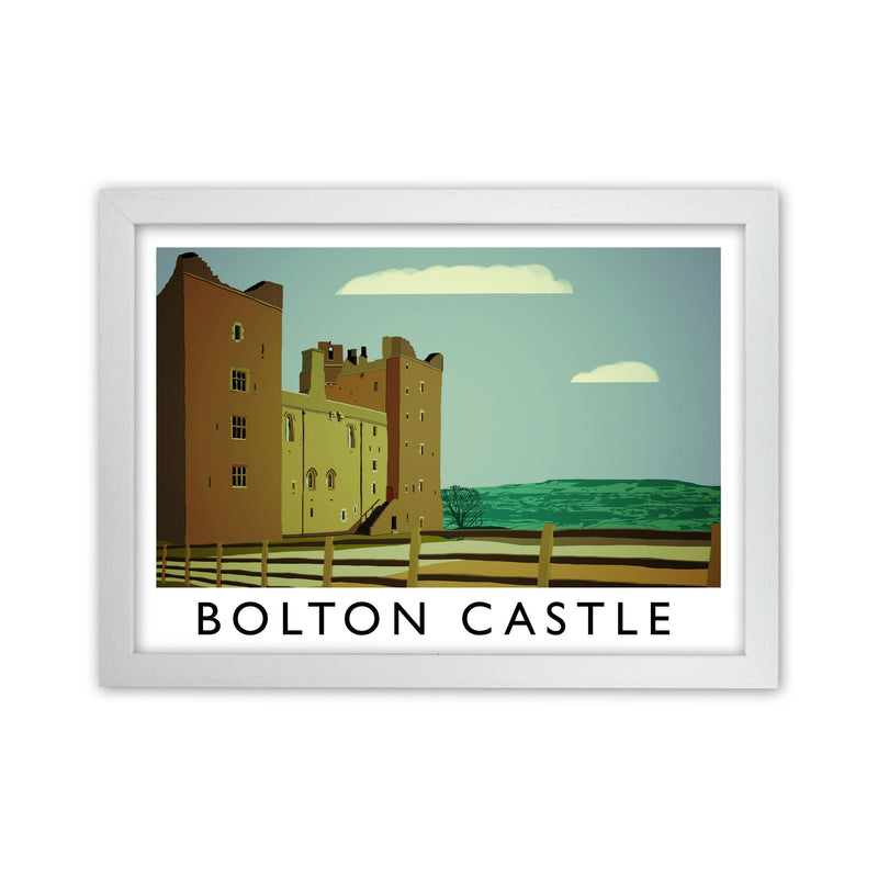 Bolton Castle Art Print by Richard O'Neill White Grain