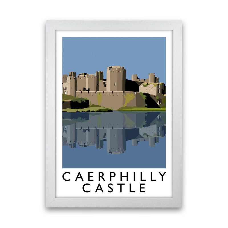 Caerphilly Castle Portrait by Richard O'Neill White Grain