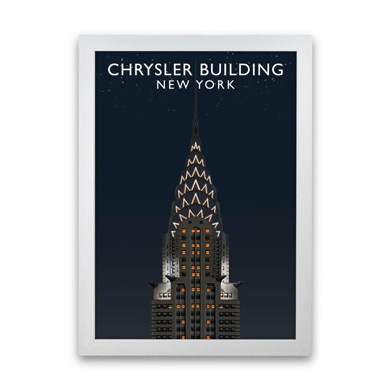 Chrysler Building Night by Richard O'Neill White Grain