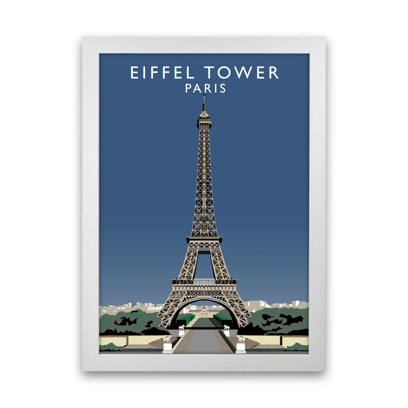 Eiffel Tower Portrait by Richard O'Neill White Grain