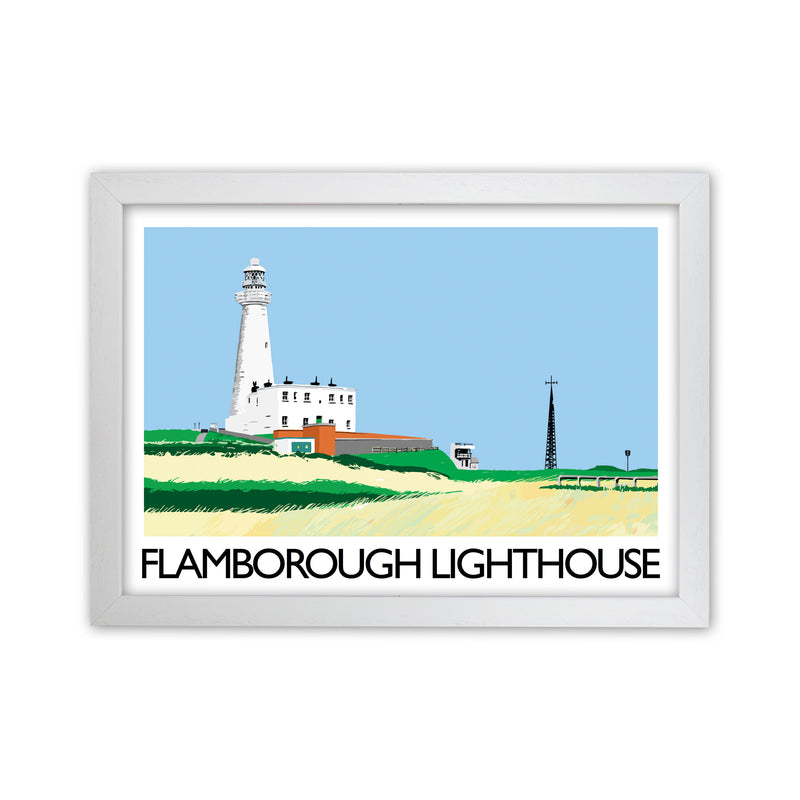 Flamborough Lighthouse Art Print by Richard O'Neill White Grain