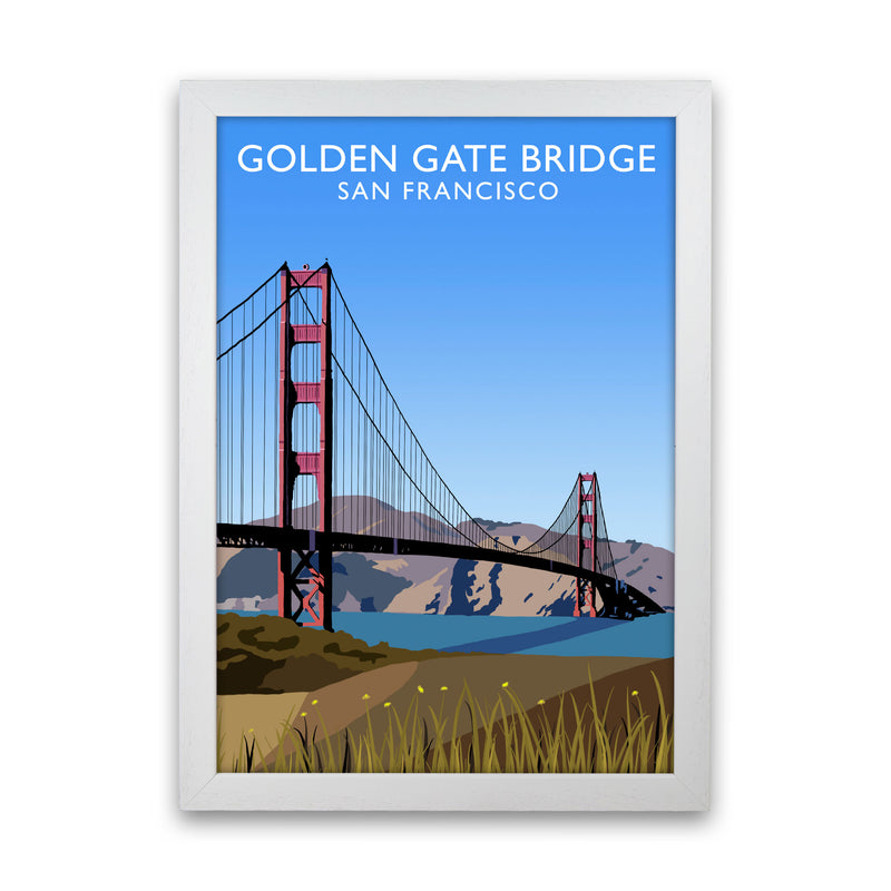 Golden Gate Bridge Portrait by Richard O'Neill White Grain