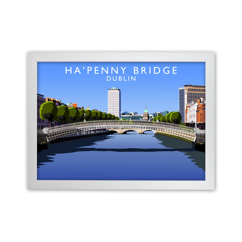 Ha' Penny Bridge by Richard O'Neill White Grain