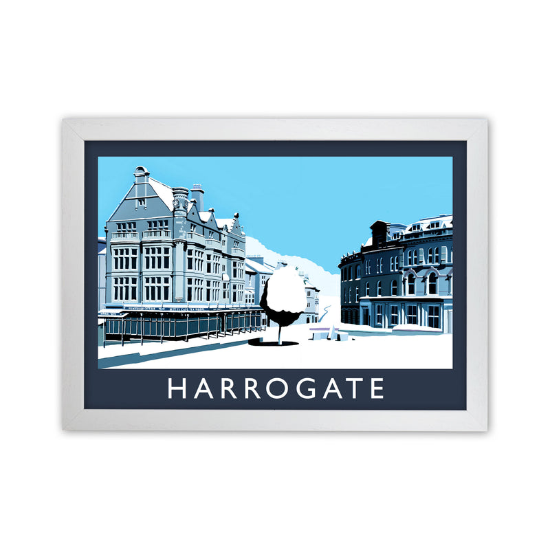 Harrogate Travel Art Print by Richard O'Neill, Framed Wall Art White Grain