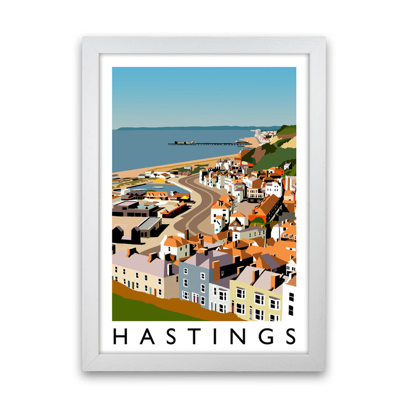 Hastings Framed Digital Art Print by Richard O'Neill White Grain