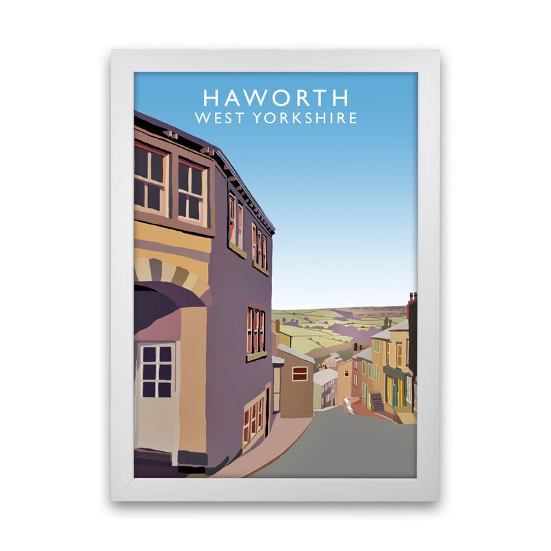 Haworth West Yorkshire Digital Art Print by Richard O'Neill, Framed Wall Art White Grain