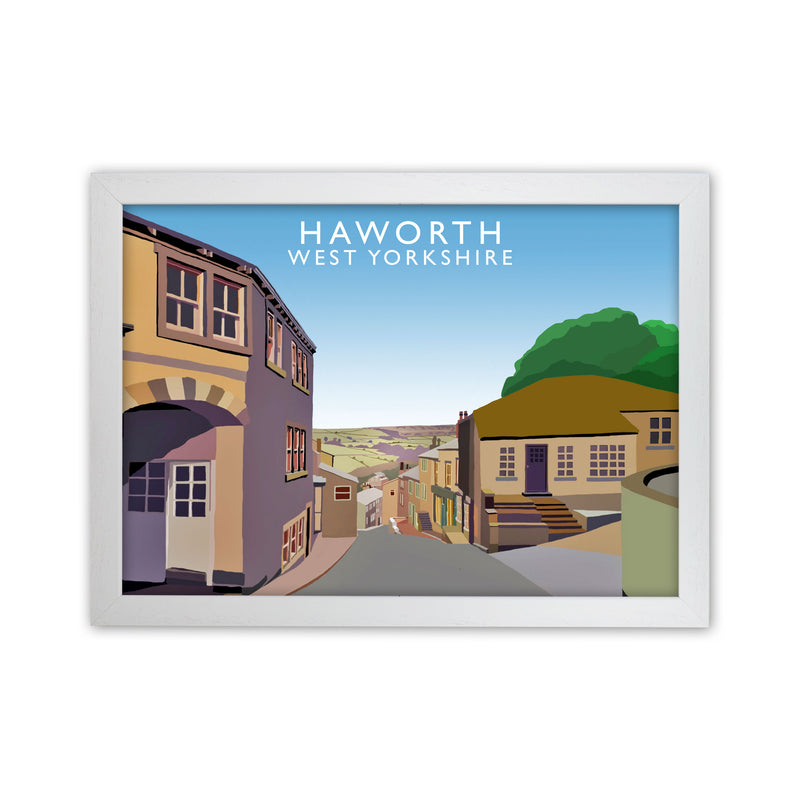Haworth West Yorkshire Framed Digital Art Print by Richard O'Neill White Grain