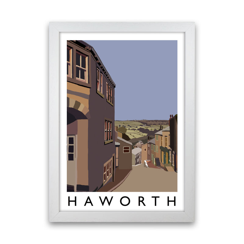 Haworth Travel Art Print by Richard O'Neill, Framed Wall Art White Grain