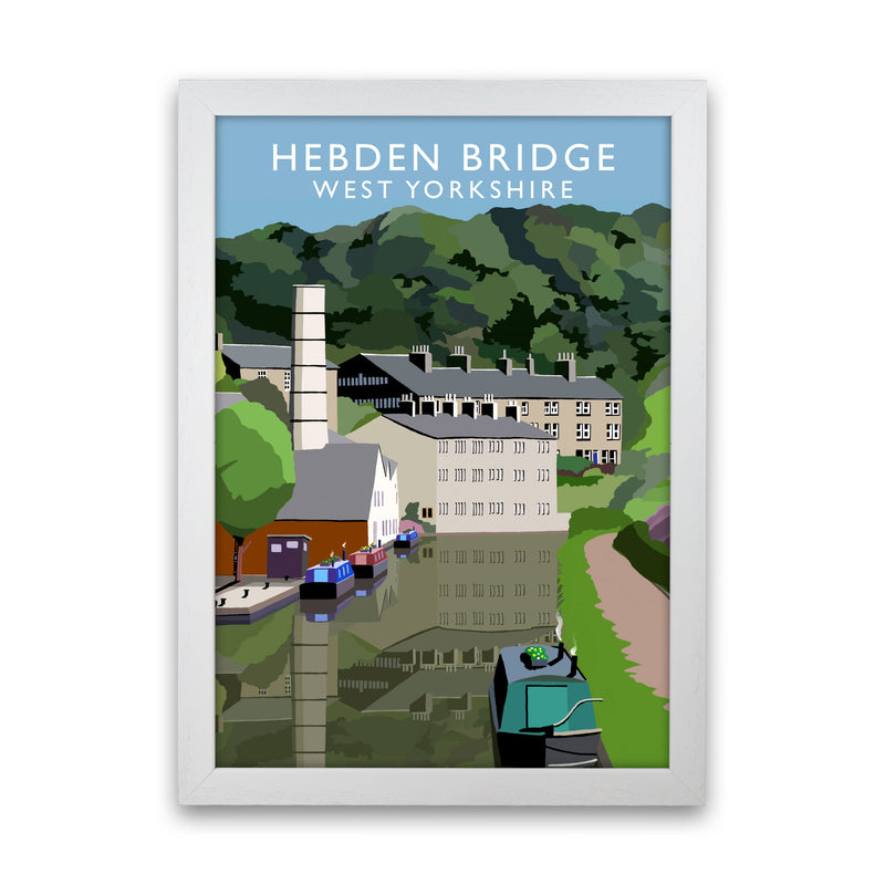 Hebden Bridge West Yorkshire Travel Art Print by Richard O'Neill White Grain