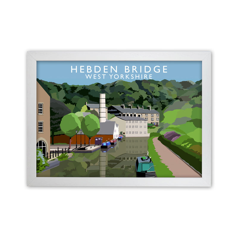 Hebden Bridge West Yorkshire Travel Art Print by Richard O'Neill White Grain