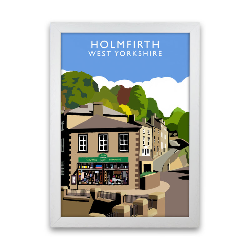 Holmfirth West Yorkshire Travel Art Print by Richard O'Neill White Grain