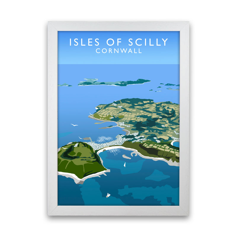 Isles of Scilly Cornwall Art Print by Richard O'Neill White Grain