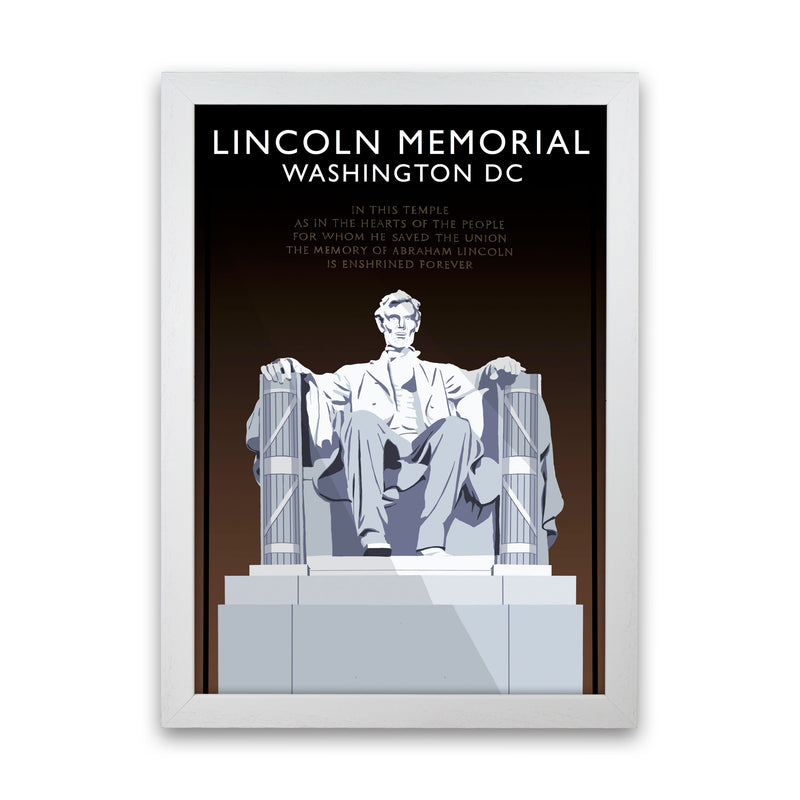 Lincoln Memorial Washington DC Travel Art Print by Richard O'Neill White Grain