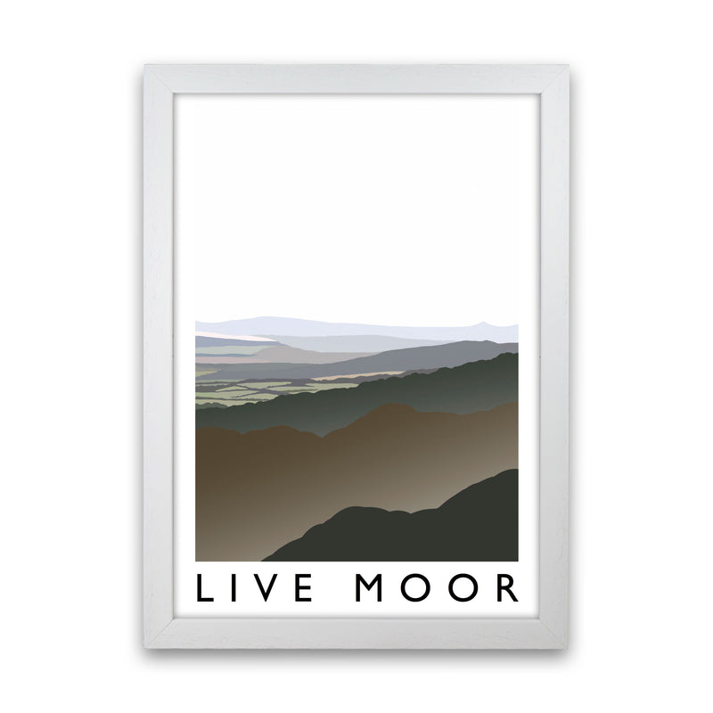 Live Moor Travel Art Print by Richard O'Neill, Framed Wall Art White Grain