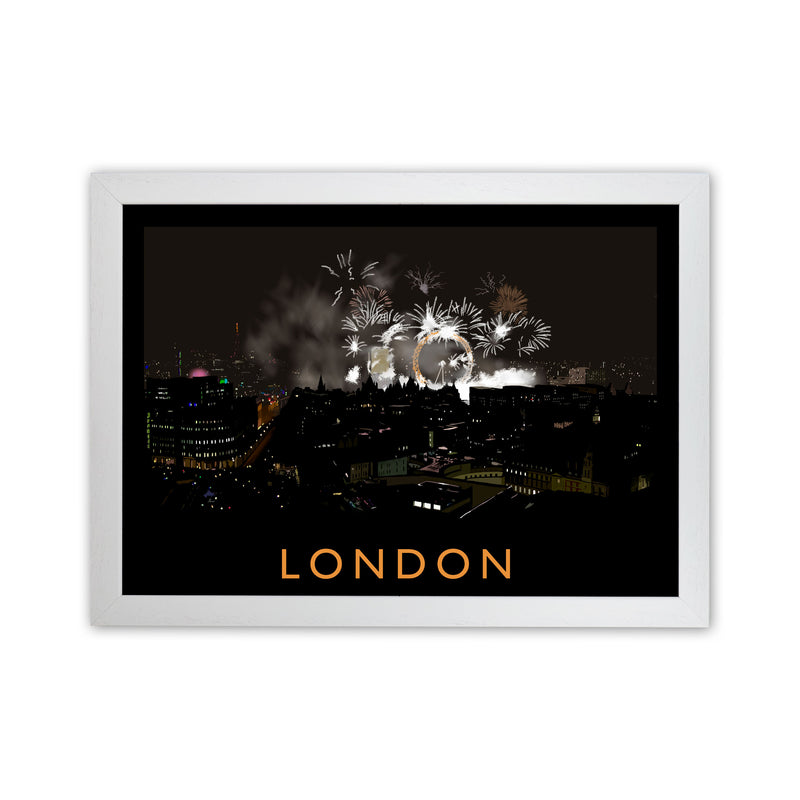 London Travel Art Print by Richard O'Neill, Framed Wall Art White Grain