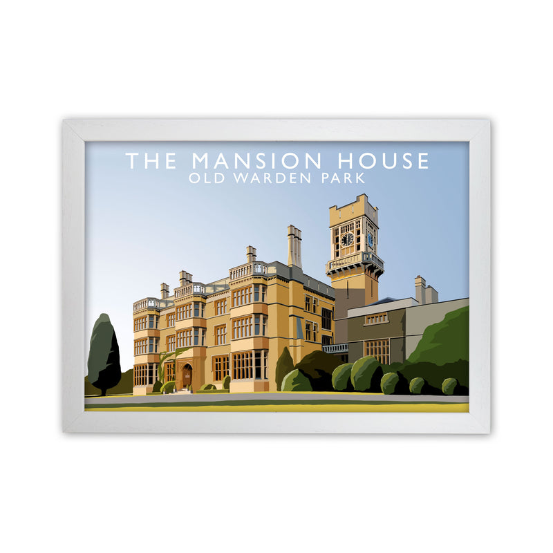 The Mansion House Old Warden Park Travel Art Print by Richard O'Neill White Grain