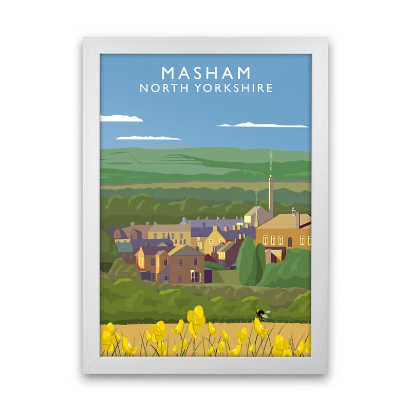 Masham North Yorkshire Framed Digital Art Print by Richard O'Neill White Grain