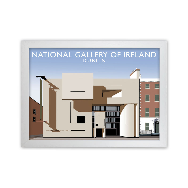 National Gallery of Ireland Travel Art Print by Richard O'Neill White Grain