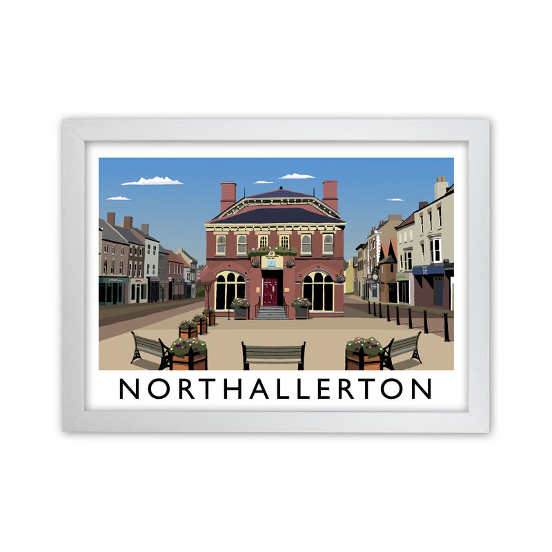 Northallerton Framed Digital Art Print by Richard O'Neill White Grain