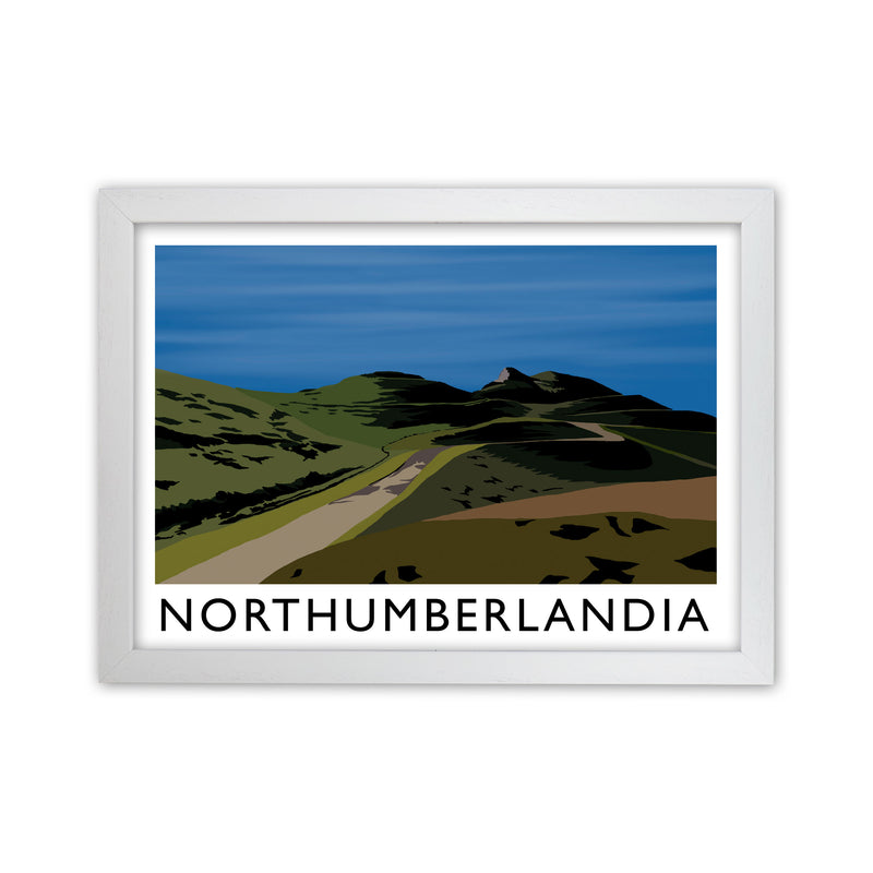 Northumberlandia Travel Art Print by Richard O'Neill, Framed Wall Art White Grain