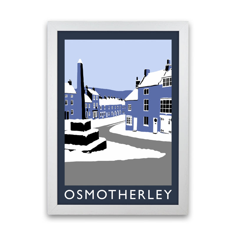 Osmotherley Travel Art Print by Richard O'Neill, Framed Wall Art White Grain