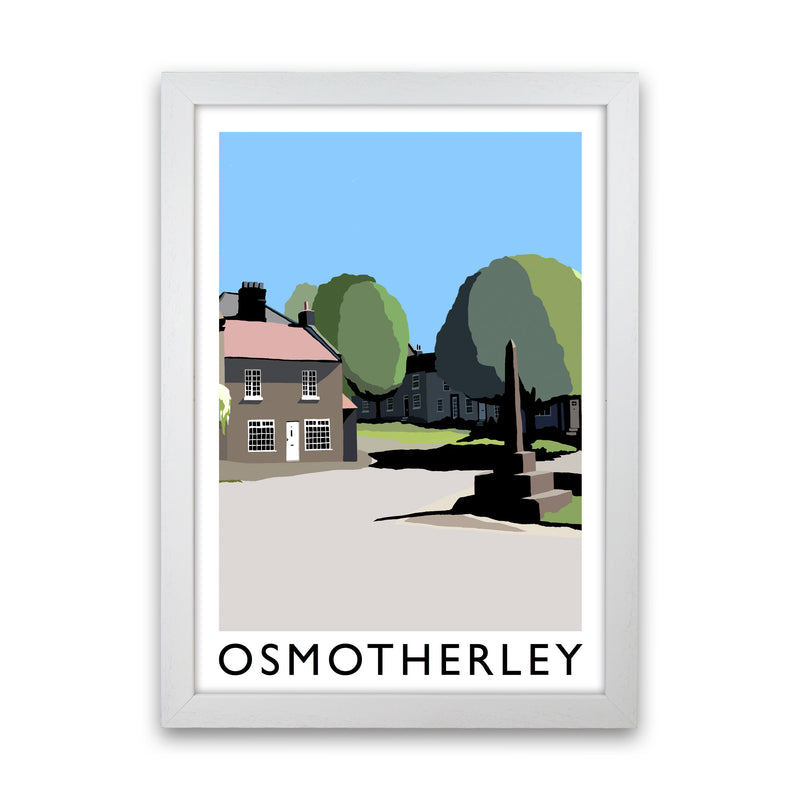Osmotherley Travel Art Print by Richard O'Neill, Framed Wall Art White Grain