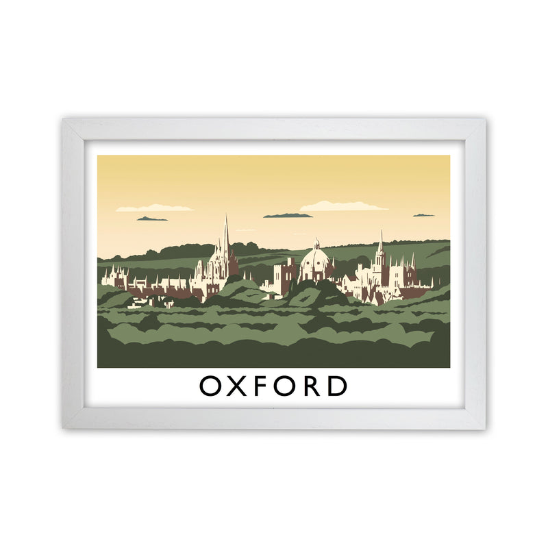 Oxford Art Print by Richard O'Neill, Framed Wall Art White Grain