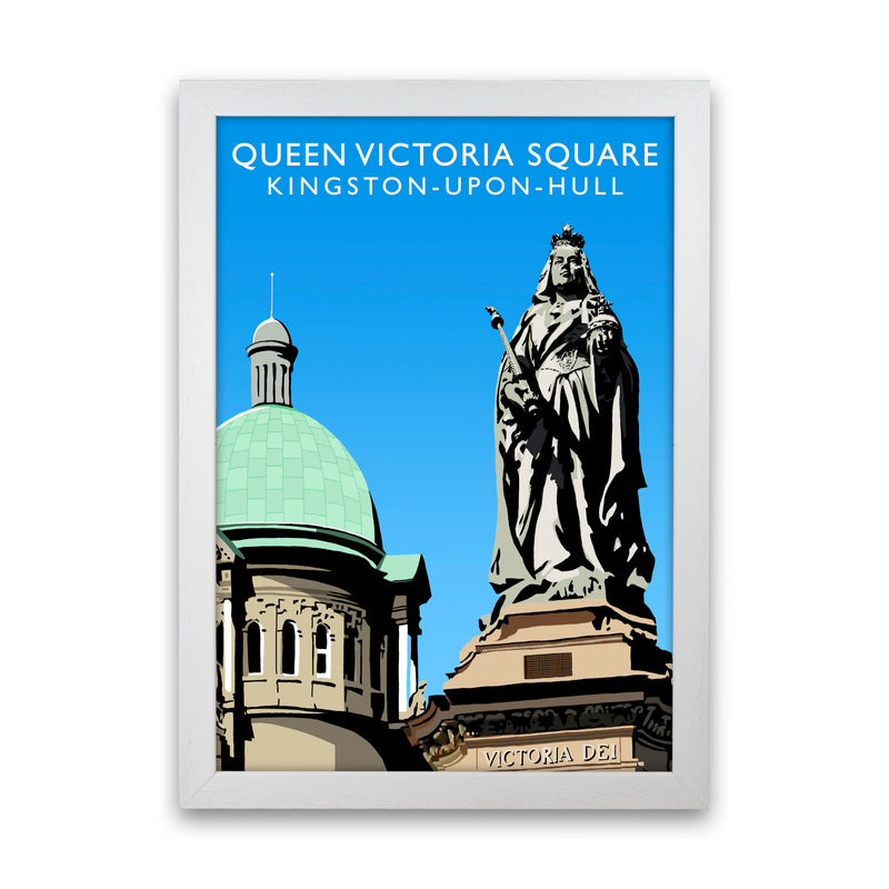 Queen Victoria Square Kingston-Upon-Hull Art Print by Richard O'Neill White Grain