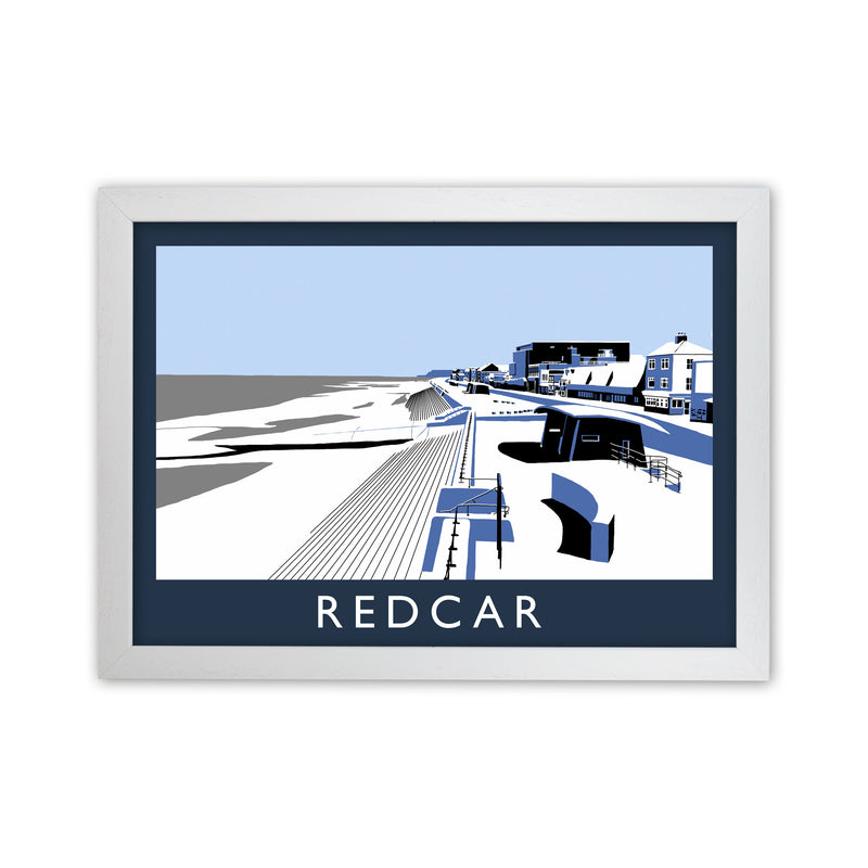 Redcar Framed Digital Art Print by Richard O'Neill, Framed Wall Art White Grain